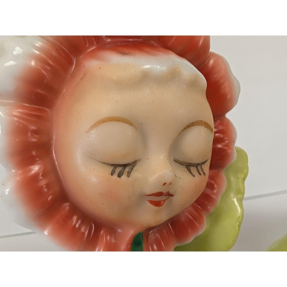 VTG Anthropomorphic Flower, Sunflower, Salt & Pepper Shakers Novelty JAPAN Sleep - Picture 5 of 16